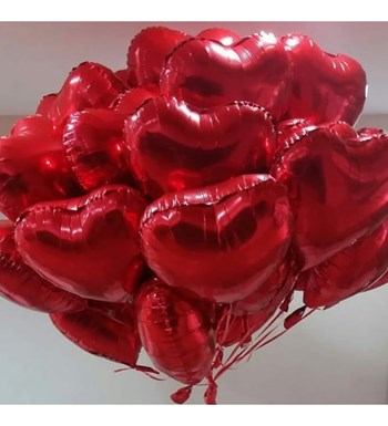 Kalp Folyo Balon Helyumlu